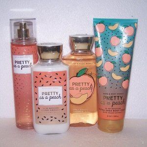 Bath & Body Works Pretty as a Peach Gel Lotion Cream 4 Piece